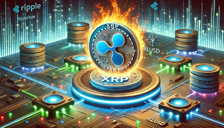 Imagen alegorica de la quema de XRP