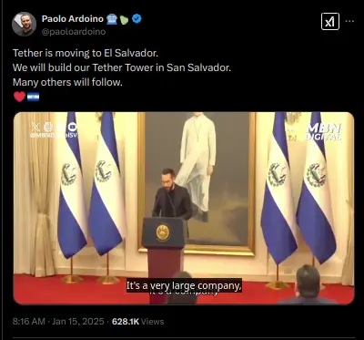 Nayib Bukele confirma que Tether construirá un rascacielos en El Salvador como parte de su nueva sede 4 Screenshot from 2025 02 03 18 25 21